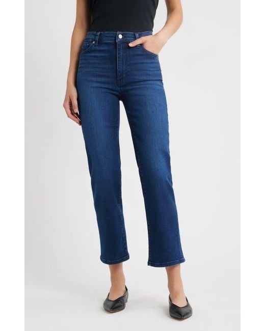 FRAME Blue Le Sleek High Waist Ankle Straight Leg Jeans