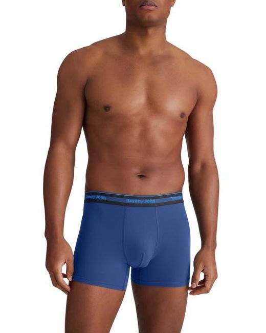 Tommy John Blue 3-Pack Comfort Micro 4-Inch Boxer Briefs for men