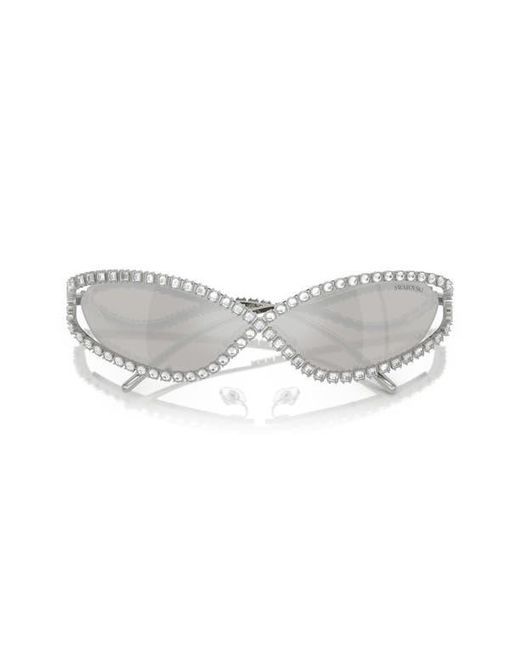 Swarovski White 65Mm Irregular Sunglasses for men