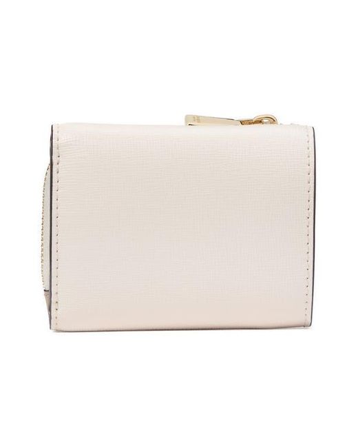 Kate Spade Natural Small Devin Colorblock Saffiano Leather Card Case