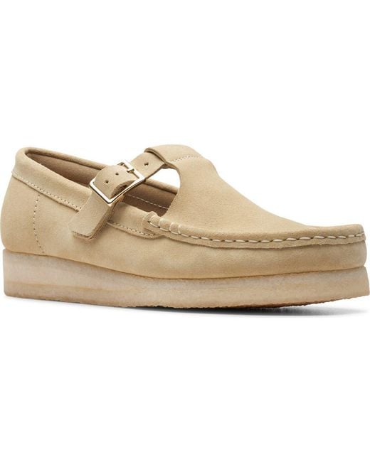 Clarks Natural Wallabbe T-Bar Loafer
