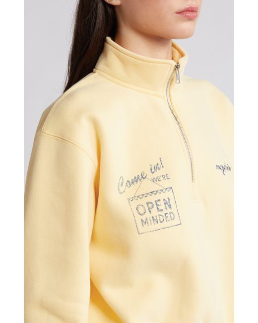 The Mayfair Group Natural Open Minded Quarter Zip Sweatshirt