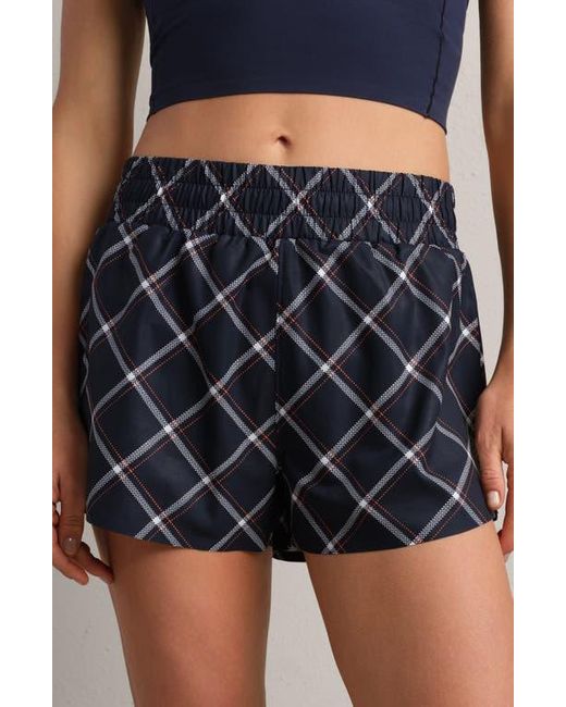 Rhone Blue Mirage Windowpane Plaid Upf 50+ Shorts