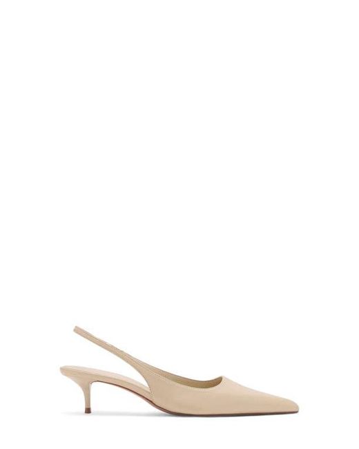 Mango White Tom Slingback Pointed Toe Pump