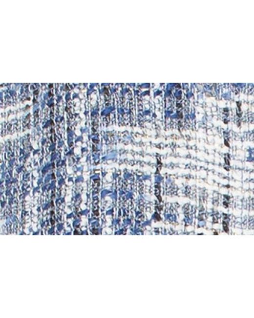 Liverpool Los Angeles Blue Boxy Tweed Jacket