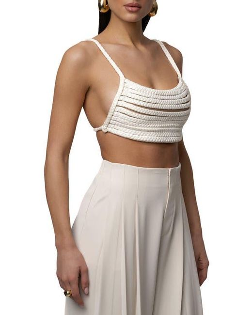 JLUXLABEL Brown Sofie Braided Top