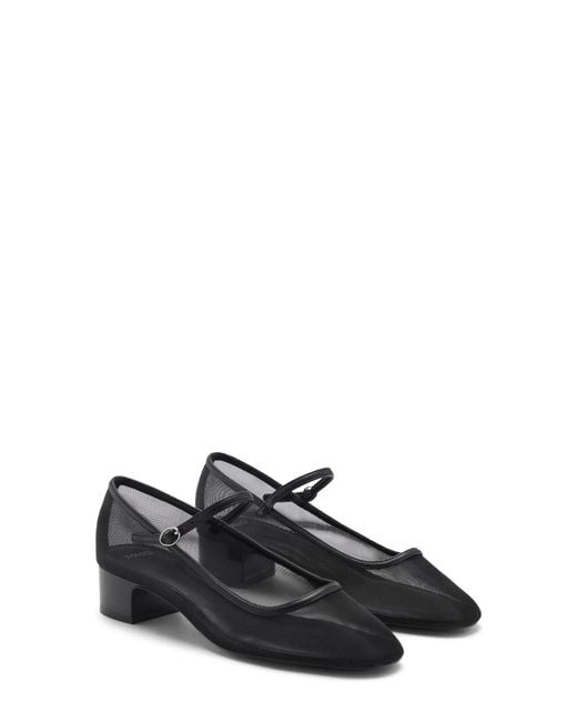 Mango Black Mary Jane Pump