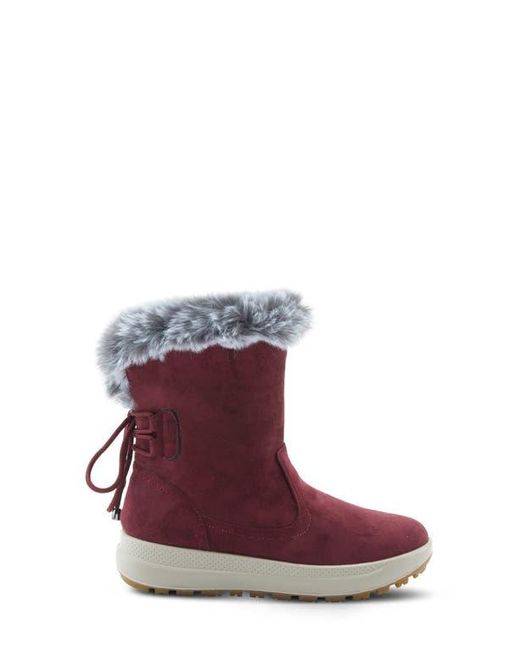 Flexus by Spring Step Red Snowbird Waterproof Faux Fur Boot