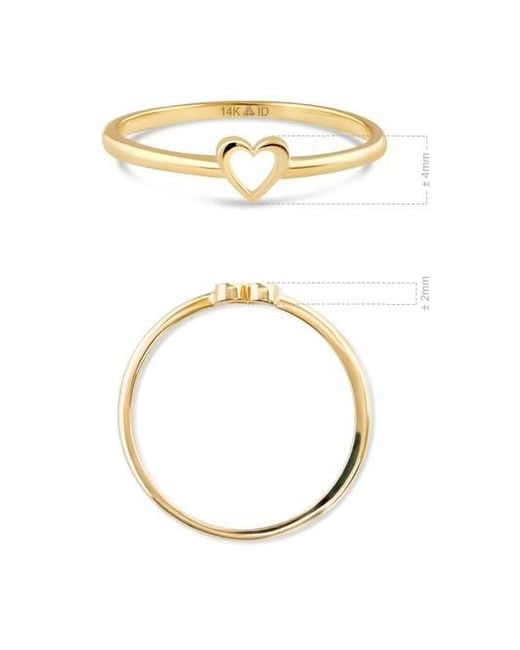 DEVATA Metallic Open Heart Ring