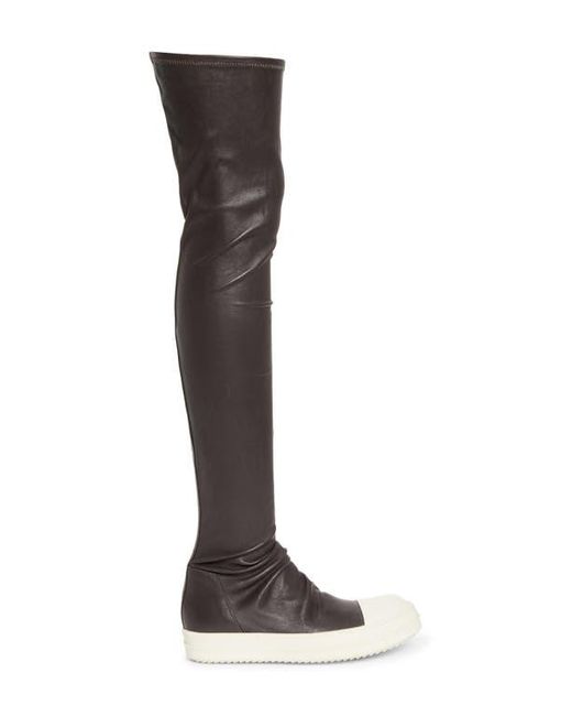 Rick Owens Black Stocking Sneaks Thigh High Sneaker