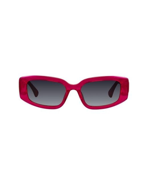 Kurt Geiger Red 54Mm Rectangular Sunglasses