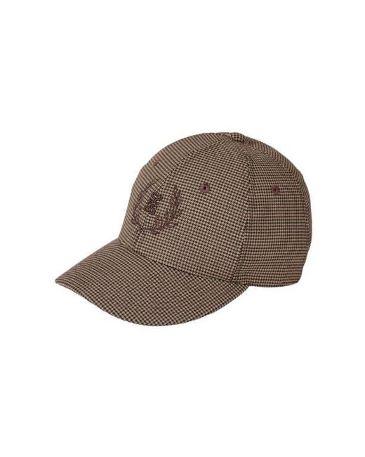 Sandro Brown Houndstooth Print Cap
