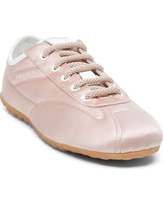 McQueen Pink Boxe Silk Blend Sneaker