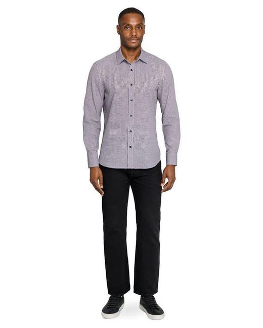 Con.struct Purple Geo Woven Long Sleeve Basic for men