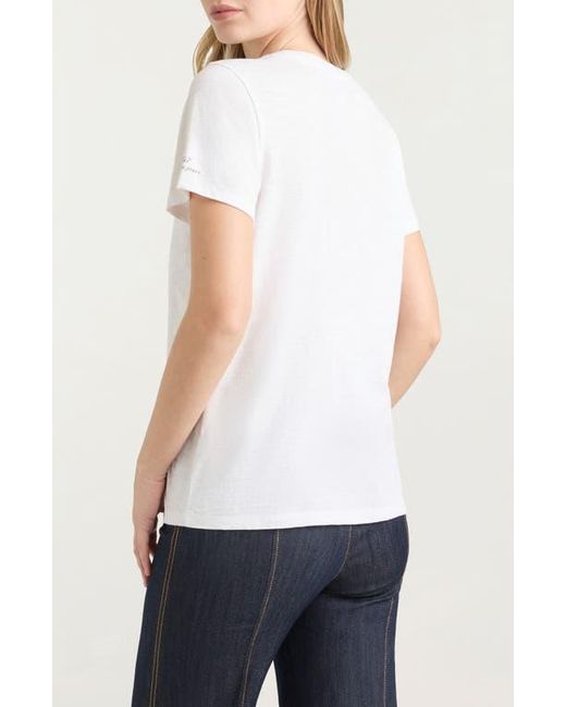 Cinq À Sept Blue Studs Denim Boot T-Shirt