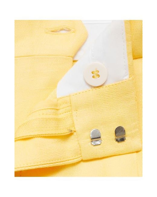 Mango Yellow Straight Leg Suit Trousers