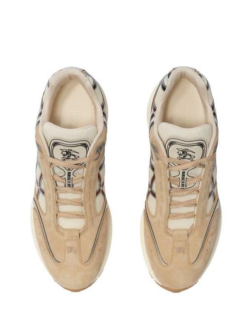 Burberry White Eclipse Mixed Media Sneaker for men