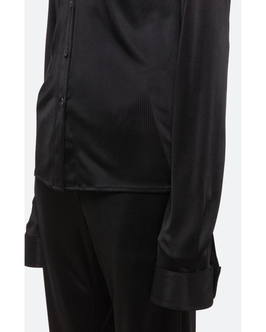 Helmut Lang Black Fluid Slim Fit Button-up Shirt