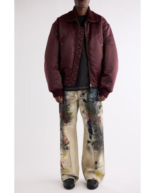 Acne Red Olievo Technical Bomber Jacket for men