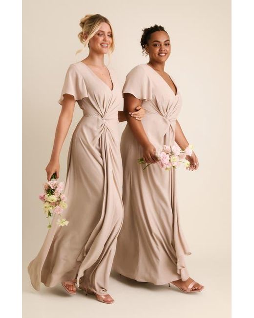 the knot bridesmaid dresses Jersey A-Line Bridesmaid Dress with Knot Detail