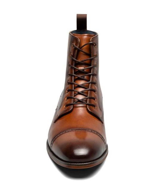 Stacy Adams Brown Henry Cap Toe Boot for men