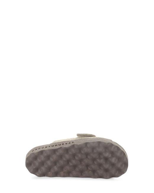 ASPORTUGUESAS Gray Clavi Wool Felt Slide Sandal