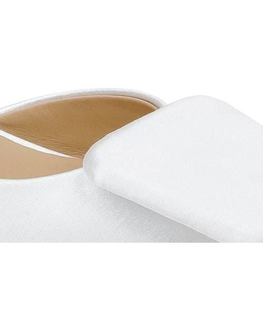 Badgley Mischka White Graciella Slingback Half D'Orsay Pointed Toe Pump
