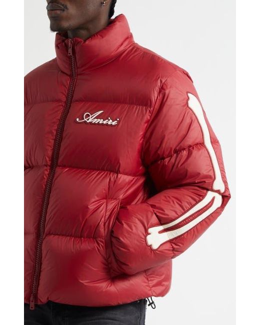 Amiri Red Bones Down Puffer Jacket for men