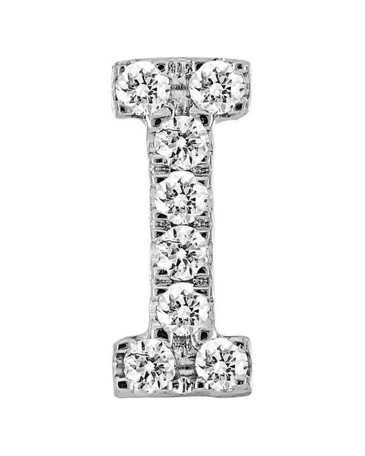 Bony Levy White Single Initial Earring