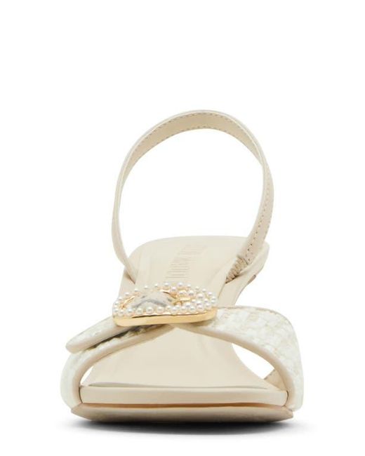 Steve Madden White Henrietta Slingback Sandal