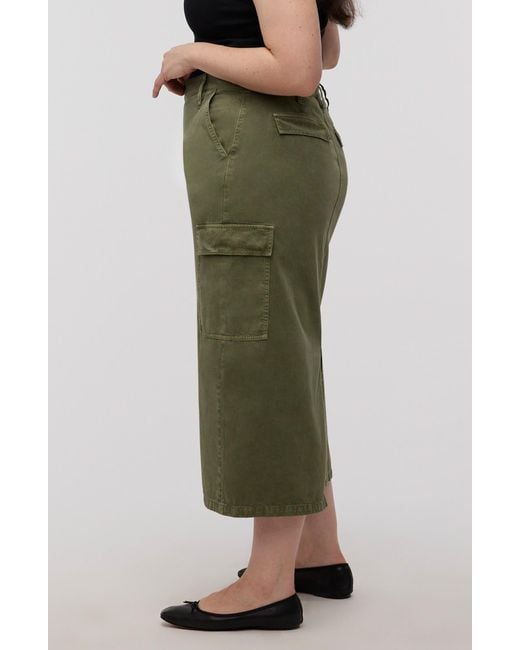 Madewell Green Cargo Midi Skirt