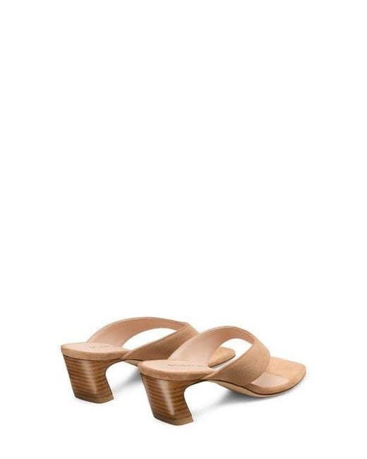 Stuart Weitzman Brown Stassi 50 Thong Sandal