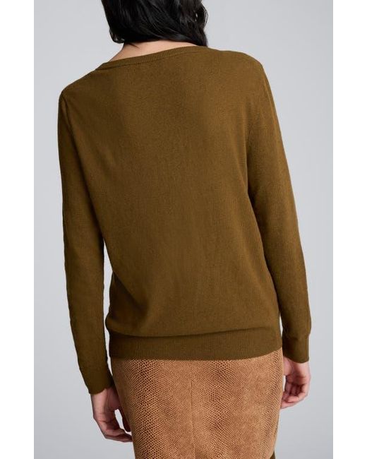 Kenneth Cole Green Cowl Neck Sweater With Attached Scarf