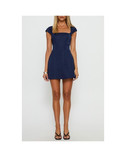 strapless open back dress Clemence Mini Dress Navy