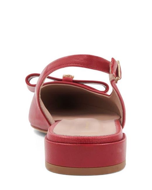 Bruno Magli Red Bella Pointed Toe Slingback Flat
