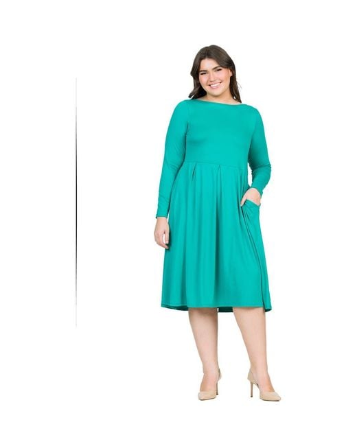 floral lace dress with sleeves Abstract Long Sleeve Flared Midi Dress