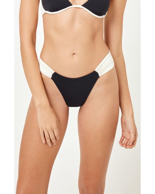 LSPACE Black Dolce Bitsy Bikini Bottoms