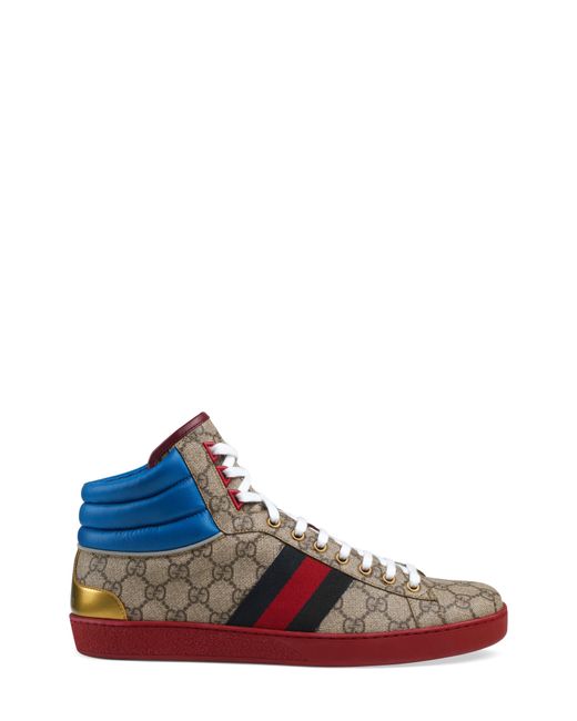 gucci men's original gg canvas high top sneakers