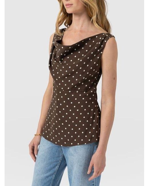 Saint + Sofia Blue Raye Cowl Cami
