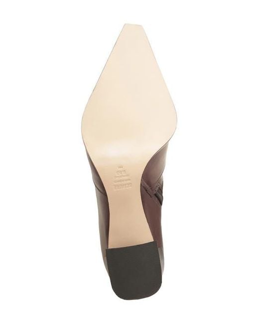 SCHUTZ SHOES Brown Raffaela Up Block Pointed Toe Knee High Boot