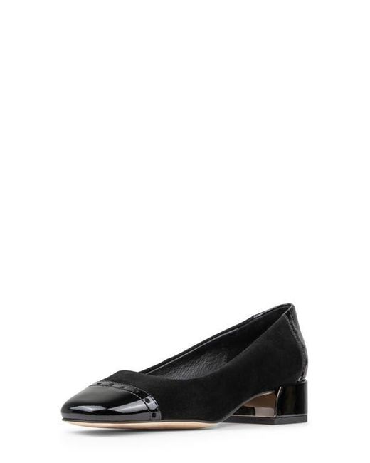 Donald J Pliner Black Cap Toe Pump
