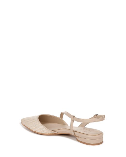 Naturalizer Hawaii Pointed Toe Slingback Flat in White | Lyst