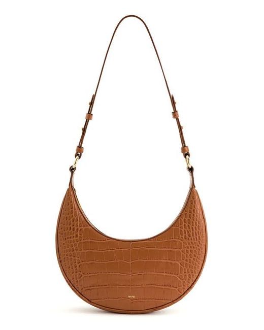 JW PEI Carly Croc Embossed Faux Leather Shoulder Bag in Brown Lyst