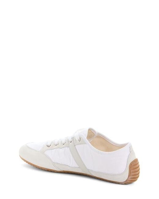 Givenchy White Slim Nylon & Suede Racing Sneaker for men