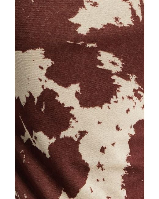Rails Black Joelle Cow Print Ruched Funnel Neck Top
