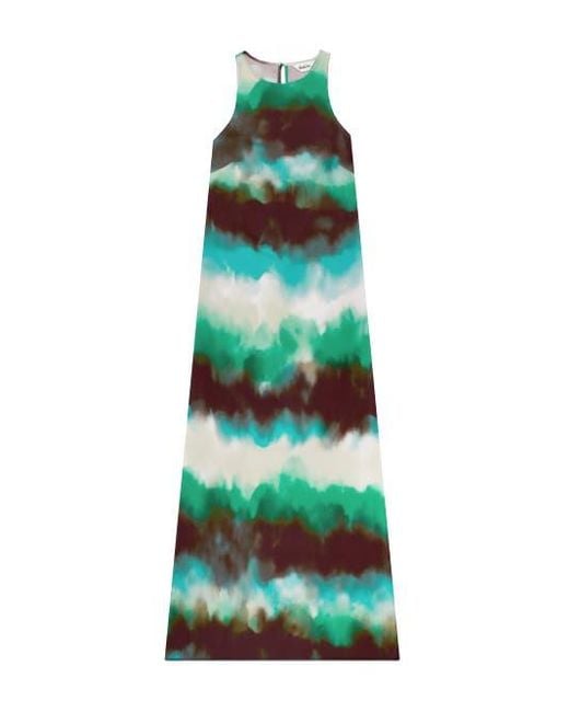 Ro&zo Green Sleeveless Print Maxi Dress