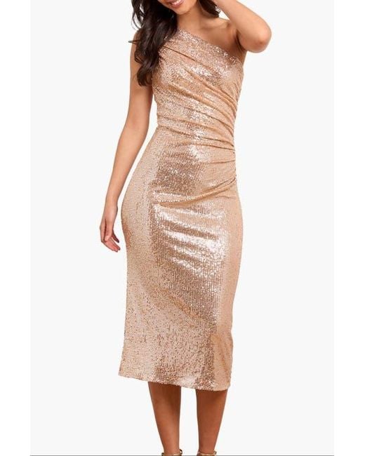 Needle & Thread Multicolor Malia One-Shoulder Ballerina Dress