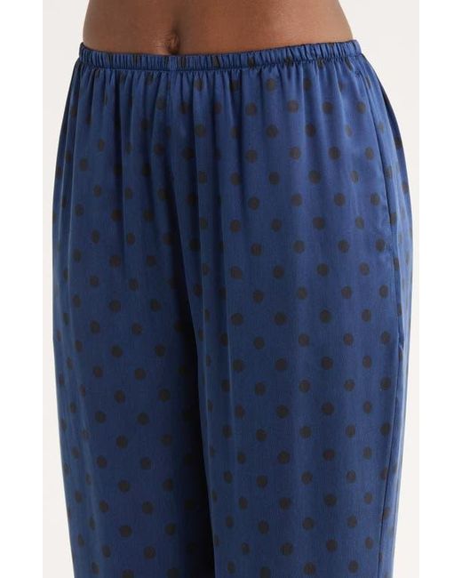 Lunya Blue Print Washable Silk Pajamas