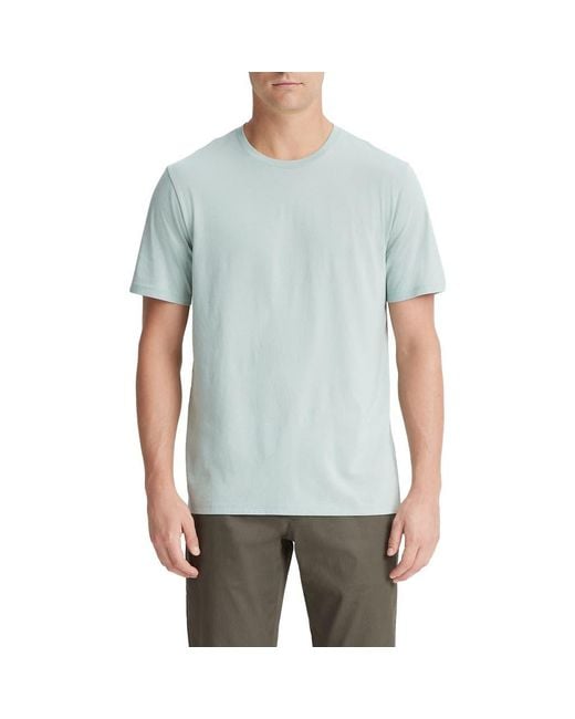 Vince Blue Pima Cotton T-Shirt for men