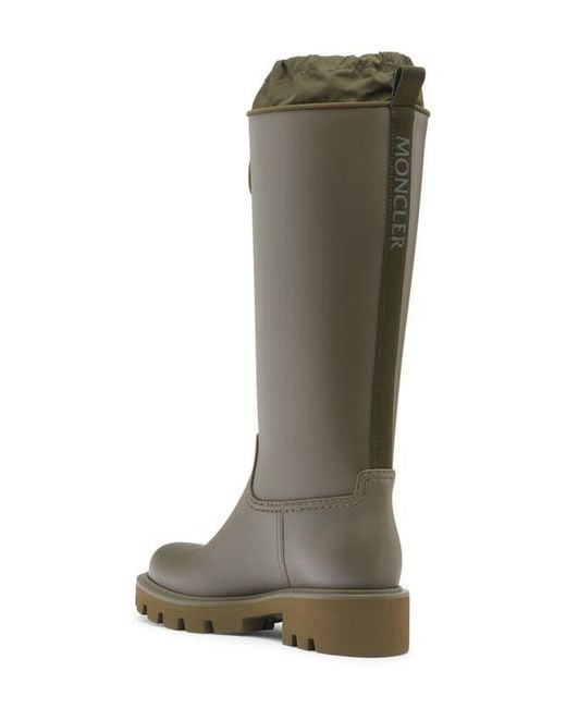 Moncler Green Kickstream Waterproof Rain Boot